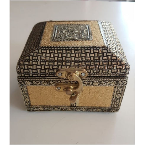 Meenakari Gold And Brown Color Multipurpose Box 200g